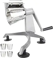 Multi-Functional Hand Crank Vegetable Cutter - 5 Stainless Steel Blade Grater - Kitchen Food Processor