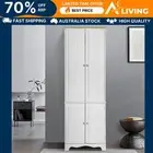 Buffet Sideboard 4 Doors BERNE White Modern Storage Cabinet Dining Room Fu WH-AB