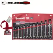Sidchrome 12 Piece Metric Ring & Open End Ratchet Spanner Set 8-19mm SCMT22298