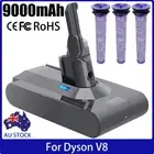 9000mAh for Dyson V8 Battery SV10 V8 Absolute Animal Motorhead Vacuum