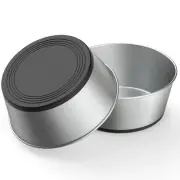 304 Stainless Steel Dog Bowls Set of 2, Anti Rust Metal & Non Slip Rubber Bas...