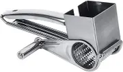 Multi Function Rotary Grater, Stainless Steel Rotary Cheese Grater, Hand Cranked Rotary Shredder for Kitchen Effortlessly Slicing and Shredding Cheese