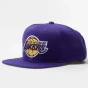 Mitchell & Ness Snapback LA Lakers Basketball Hat Cap Purple Gold NEW