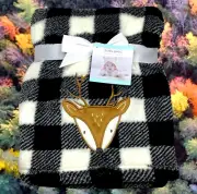 NEW Buffalo Check Plaid Plush Baby Blanket Deer Dow Fawn Buck Toddler Baby Gear