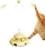 Cats Turntable Teaser Toy - Colorful Kitten Exercise Toys | Funny Training Ball Game, Portable Pet Supplies for Home, Travel