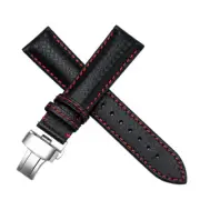 21mm Carbon Fiber Leather Replacement Watch Band Strap For RAYMOND WEIL GENEVE