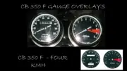 Honda CB350 F CB 350 F Four SS Super Sport Speedometer Gauge Clock Overlay Decal