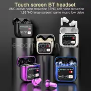 ANC+ENC Wireless Earbuds Bluetooth 5.4 Headphones In Ear Touch Screen Earphones