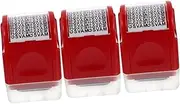 NUOBESTY 3 Pcs Identity Guard Seals Garbled Stamps Privacy Seal Roller for Home Office Use