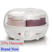 Euro Cuisine YM100 Automatic Yogurt Maker With 7 - 6oz Glass Jars