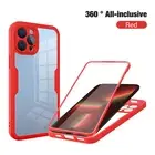 360 Full Body Hybrid Case For iPhone 16 15 14 13 12 11 Pro Front Back Protection