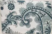 Superior Vinyl Flannel Back Tablecloth,52"x52" Square, FLOWERS & PAISLEY# 1