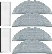 Replacement Parts Accessories Kit for Roborock S8 S8+ S8Pro Ultra Robot Vacuum,Main Brush HEPA Filter Mop Pad Cleaning Tool Spare Parts for Home Kitchen Floor Cleaning (HEPA Filter+Mop Pad)