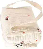 Kisangel Compact Cotton Diaper Bag for Portable Diaper Tote for Travel Stroller Lightweight Design Durable Storage Wipes Shower present