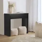 Console Table with Storage Drawer - Black