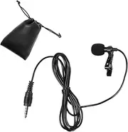 HONITANO Clip Lavalier Microphone with Audio Jack Mini Condenser Mic for Smartphones Tablets and PC High Sensitivity Hands Design for Lectures Recording and Speaking