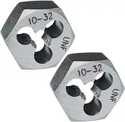 10-32 Hex Die 2 Pcs Right Hand Thread Repair Tool Alloy Steel Hexagonal Die for External Thread Cutting and Screw Thread Restoring in Metalworking and Machinery