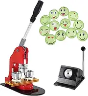 Button Badge Making Machine 58mm / 2.28 in, with 100 Consumables, for DIY, Badge