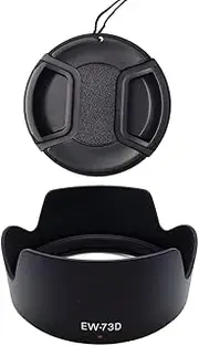 Generic EW-73D Lens Hood & 67mm Lens Cap Compatible for Canon EF-S 18-135mm f/3.5-5.6 IS USM & RF 24-105mm f/4-7.1 IS STM Lenses (2 Pack)