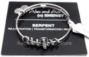 NEW ALEX AND ANI Cobra Russian SILVER Charm Bangle Bracelet - Snake Serpent