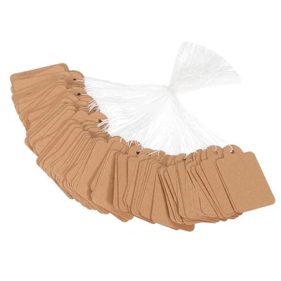 Price Tags with String Attached, 500Pcs Kraft Gift Jewelry Tag, 1.89 x 1.18 Inch