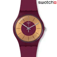 在飛比找PChome24h購物優惠-Swatch 成熟紫金耀眼石英腕錶 SUOR110