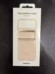 Genuine Brand New Samsung Flap Leather Cover for Galaxy Z Flip4 - Peach