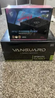 MSI RTX 5080 Vanguard SOC Launch Edition 16GB GDDR7 + MSI MPG A1000GS PSU-1000W