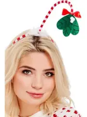 Adults Unisex Mistletoe Kisses Headband Smiffys Christmas Fancy Dress Costume