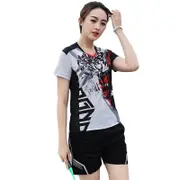 Nevenka Quick Dry Breathable Tennis Sportswear Suit T-Shirt Tops and Shorts-Female
