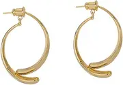 [LIFKOME] 1 Pair cross Korean version earrings Metal Hanging front back earrings Miss to hang simple 925 dangle earrings personality advanced