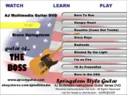 Custom Guitar Lessons, Learn Bruce Springsteen - DVD Video
