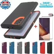 For Samsung Galaxy Note 10 S10 Plus S8 S9 Phone Case Cover+Tempered Glass Screen