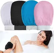 Vidaluxe Exfoliating Glove, Vidaluxe Glove, Premium Exfoliating Glove for Smooth and Radiant Skin, Even Glow Skin Exfoliating Glove, Exfoliating Body Scrubber Glove (4PCS)