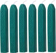 Angoily 6Pcs Wax Seal Sticks with Wicks for Envelope Sealing Wedding Invitations and Card Decoration Practical Fire Wax for Manuscripts and Letters