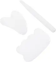 PACKOVE 1 Set Jade Facial Scraping Board Ergonomic Body Massager for Face Limbs Hair Circulation Relaxation for Routine