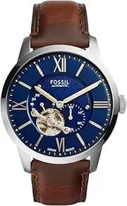 [FOSSIL] Townsman Men's Automatic Watch with Mechanical Movement and Skeleton Dial