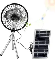 10W Solar Powered Outdoor Fan - 12V USB Powered Desk Floor Fan - Solar Foldable Pedestal Fans | USB Charging SolarPanel Fans for Outdoor Use