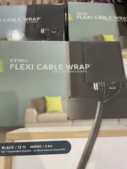 3X New UT Wire UTW-FCW12-BK 12-Feet Flexi Cable Wrap, Black