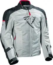 DIFI Ibarra Air Motorcycle Textile Jacket, black-grey-red, Size XL for Men Black Grey Red
