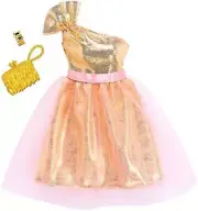 Barbie Mattel Fashion Dress Pink Gold & Accessories 2017 FKT10 NEW