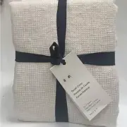 New West Elm EUROPEAN FLAX LINEN MINI WAFFLE Duvet Cover Full/Queen Natural Flax