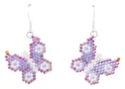 Navajo Native American Butterfly Seed Bead Earrings by Charlotte Begay SKU231183