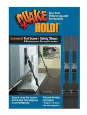 QuakeHOLD! 4520 Universal Flat Screen Safety Straps, Brand New, Free Shipping