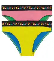 [Stella McCartney Kids] Stella McCartney Kids Set of 2 cotton-blend jersey briefs Y 3 multicoloured