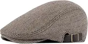 [HAMKVBPR] Men's Beret Hats Duck Tongue Hat Men's Tweed Beret Male British Retro Warm Forward Cap Mens Hat Flat Cap