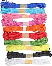 Generic 10pcs Colorful Paper Rope DIY Craft Twine for Art Projects Soft Braided String for Educational Activities Home Decor and Holiday Wrapping
