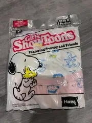 Vintage 1985 Hanes Girls ShowToons Peanuts Snoopy Size 8 Brief Underwear FunPals
