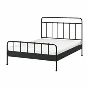 STJÄRNÖ bed frame, anthracite/Lönset, Queen