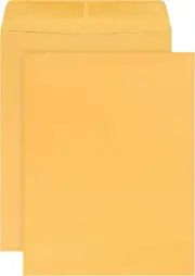 Large Format Open-End Kraft Envelopes, 10In. X 13In., Brown, Pack of 100, 77681